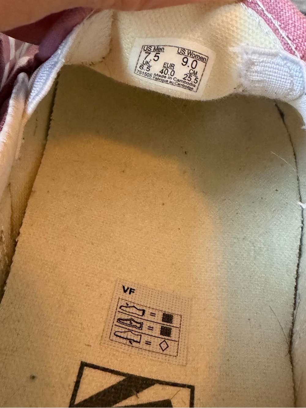 Vans Women’s Slip-On Checkerboard Pink and White - Picture 4 of 7